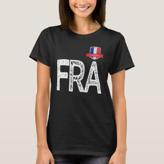 Camiseta Francia: Letra francesa de bandera humana F y R y 