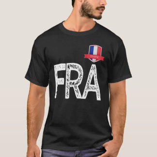 Camiseta Francia: Letra francesa de bandera humana F y R y 