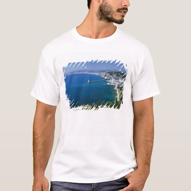 Camiseta Francia, Niza, vista aérea del puerto (Anverso)