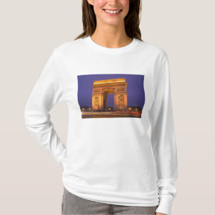 Camiseta Francia, París, Arco de Triunfo al atardecer.