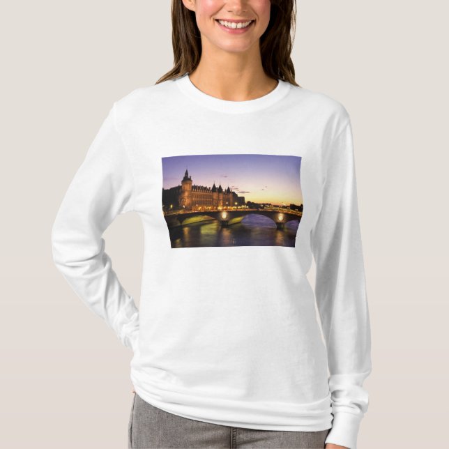 Camiseta Francia, París, el Sena y la Conciergía en (Anverso)