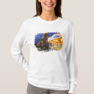 Camiseta Francia, París. Torre Eiffel en antiniebla ilumin