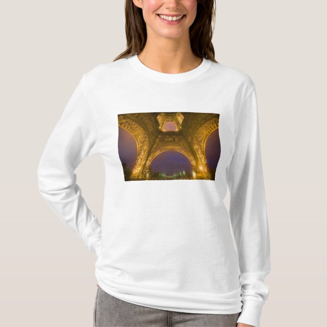 Camiseta Francia, París. Torre Eiffel iluminada a las 2 (Anverso)