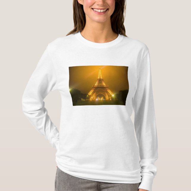 Camiseta Francia, París. Torre Eiffel iluminada a las 3 (Anverso)