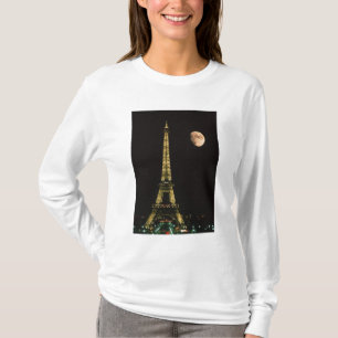 Camiseta Francia, París. Torre Eiffel por la noche con