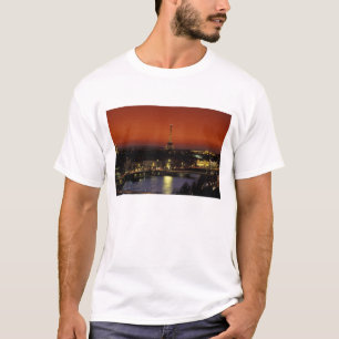 Camiseta Francia, París Vista al atardecer de la Torre Eiff