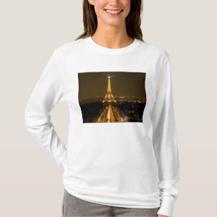 Camiseta Francia, París. Vista nocturna de la Torre Eiffel