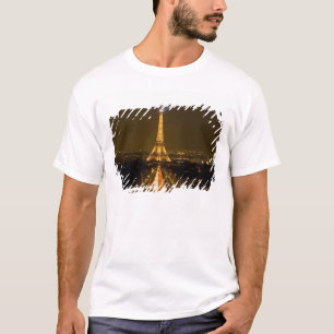 Camiseta Francia, París. Vista nocturna de la Torre Eiffel