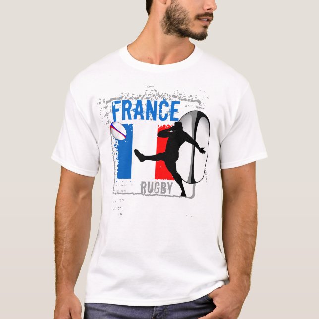 Camiseta Francia Rugby Tamirt Kick (Anverso)