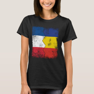 Camiseta Francia Rumania marca medio raíces francesas ruman