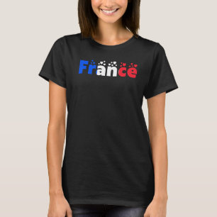 Camiseta Francia: Sencillo amor: Corazón de la bandera fran