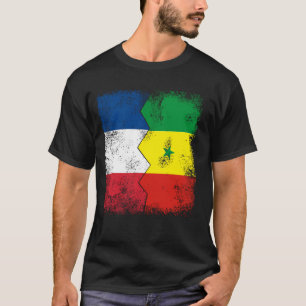 Camiseta Francia Senegal muestra raíces francesas mitad sen