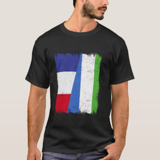 Camiseta Francia Sierra Leona Media Bandera Francesa Sierra