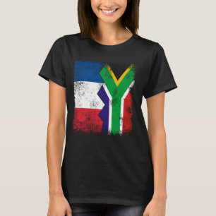 Camiseta Francia Sudáfrica muestra la mitad de la bandera s