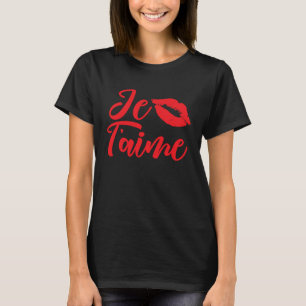 Camiseta Francia Te amo, beso labios