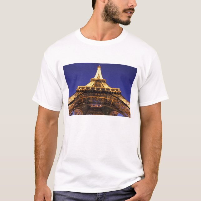 Camiseta FRANCIA, Torre Eiffel de París, vista nocturna (Anverso)