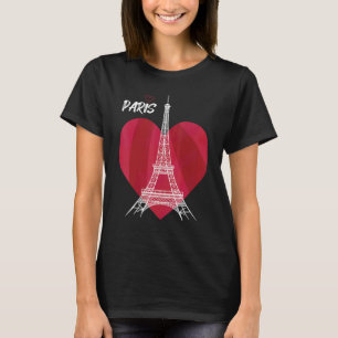 Camiseta Francia turística París Corazones Torre Eiffel