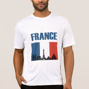Camiseta Francia Viaje - Bandera Francesa de la Línea Aérea