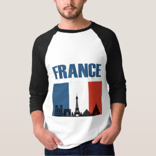 Camiseta Francia Viaje - Bandera Francesa de la Línea Aérea