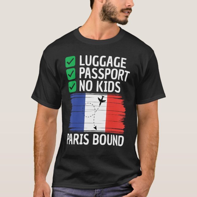 Camiseta Francia Viajes De Vacaciones Para Hombres De París (Anverso)