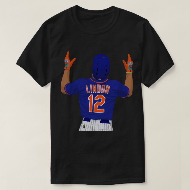 Camiseta Francisco Lindor 12 Pegatina (Diseño del anverso)