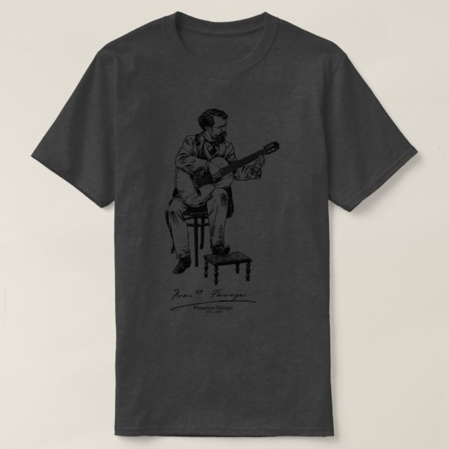 Camiseta Francisco TrregaSpanishclassic guitarra 1 (Diseño del anverso)