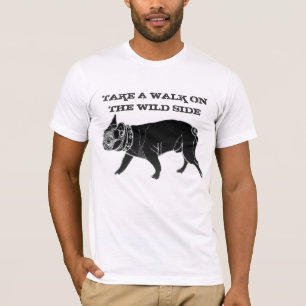 Camiseta Francois el Bulldog/dar un paseo por el lado salva