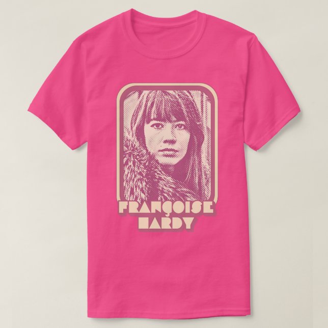 Camiseta Francoise Hardy Retro Diseño Francófilo 1 (Diseño del anverso)