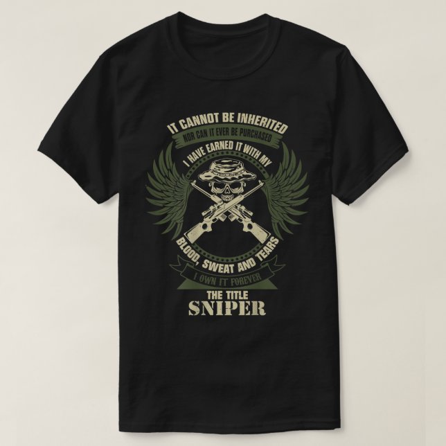 Camiseta Francotirador militar (Diseño del anverso)