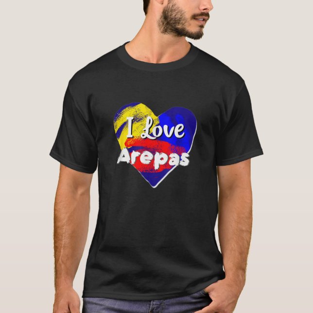 Camiseta Franela Venezolana Me encantan las arepas T Shirt (Anverso)