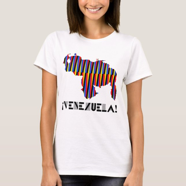 CAMISETA FRANELA VENEZUELA MAPA CRUZ DIEZ (Anverso)