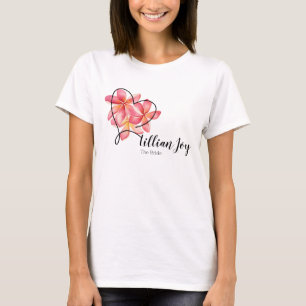 Camiseta Frangipane Acuarela Flor Novia y Cortejo Nupcial