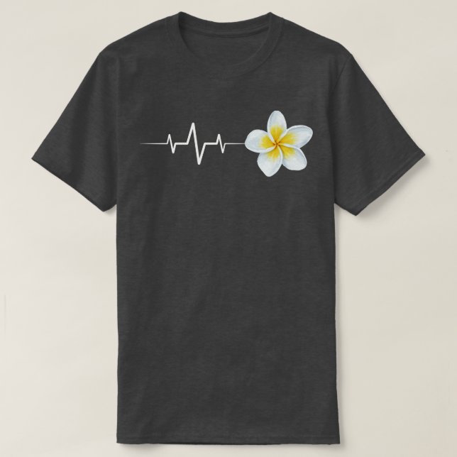 Camiseta Frangipani Heartbeat TShirt (Diseño del anverso)