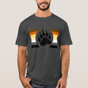 Camiseta franjas de la bandera del orgullo Bear Paw Bear