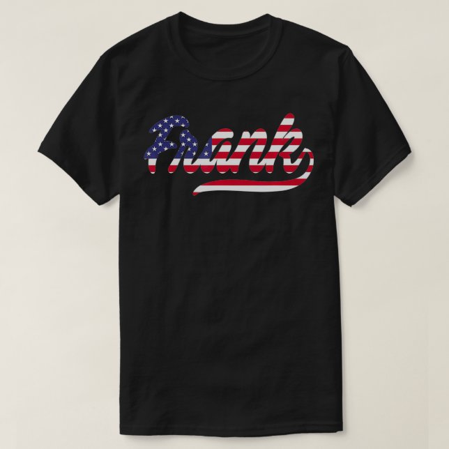 Camiseta Frank Name American Flag (Diseño del anverso)