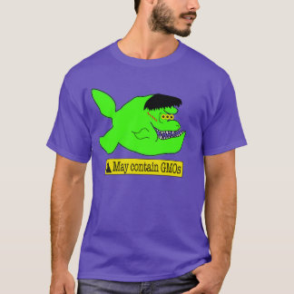 Camiseta ¡Frankenfish-Advertencia! Puede contener los GMOs