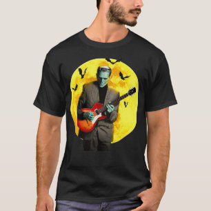 Camiseta Frankenguitar Frankenstein Juega Guitarra Eléctric