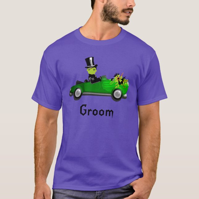 Camiseta Frankenstein de Halloween Boda Groom (Anverso)