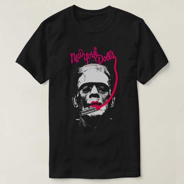 Camiseta Frankenstein de New York Doll's (rosado) (Diseño del anverso)
