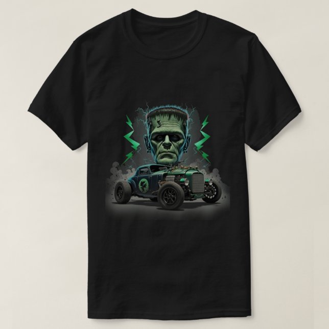 Camiseta Frankenstein el Monster Muscar Car (Diseño del anverso)