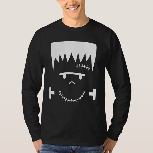Camiseta Frankenstein Face Funny Costume Halloween (Anverso)