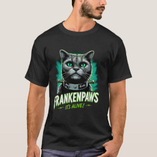Camiseta Frankenstein Frankenpaws espantosos de gatos de te