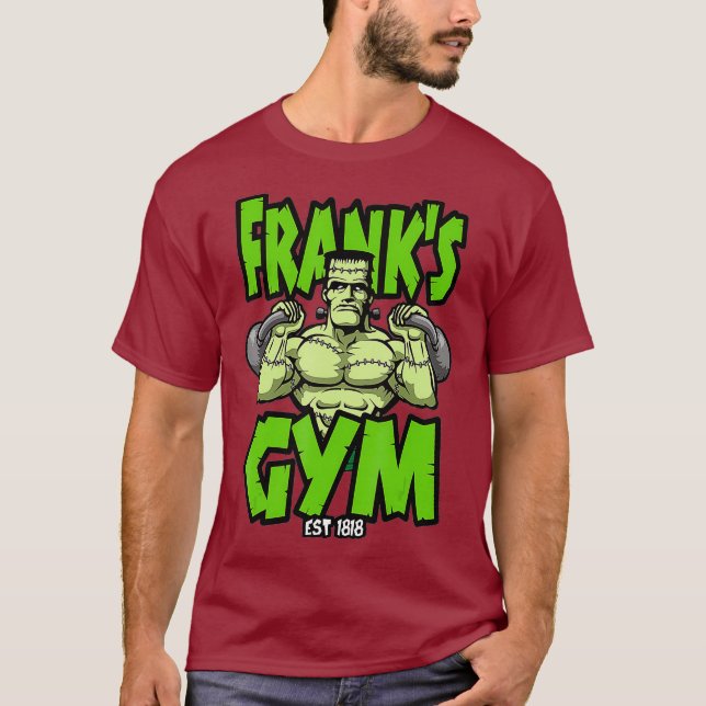 Camiseta Frankenstein Kettlebell Fitness Gym Halloween (Anverso)