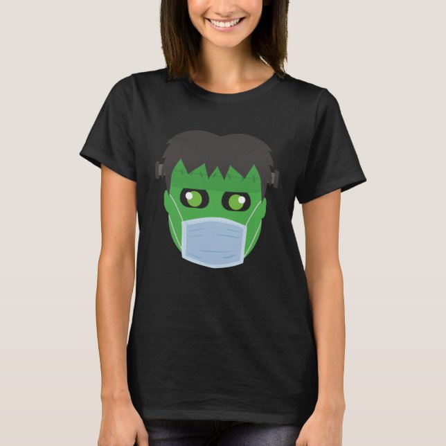 Camiseta Frankenstein Mask    Halloween 2020 Quarantine (Anverso)