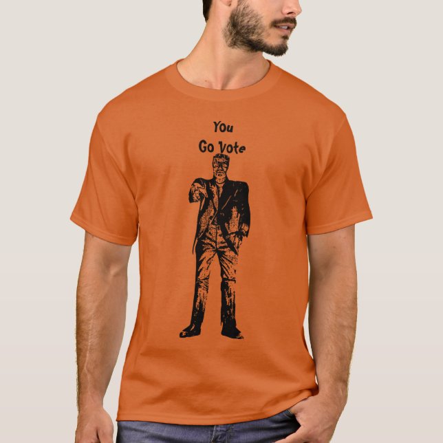 Camiseta Frankenstein Ve a votar Halloween Elección (Anverso)