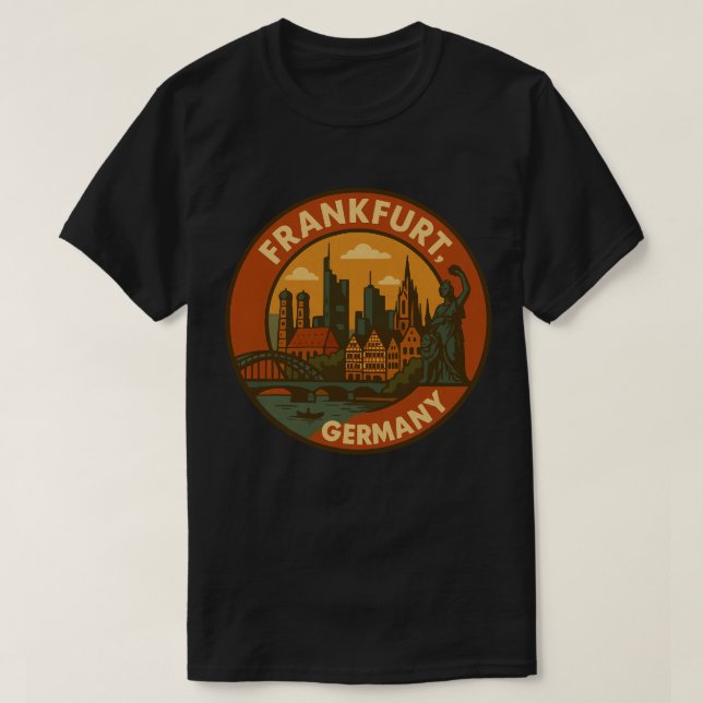 Camiseta Frankfurt German Skyline (Diseño del anverso)