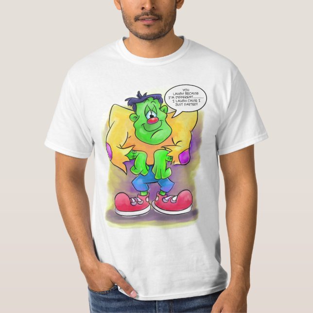 Camiseta Frankie con cita divertida del dibujo animado (Anverso)