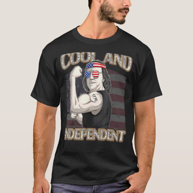 Camiseta Franklin Benjamin 4 De Julio Bandera Patriótica Es (Anverso)