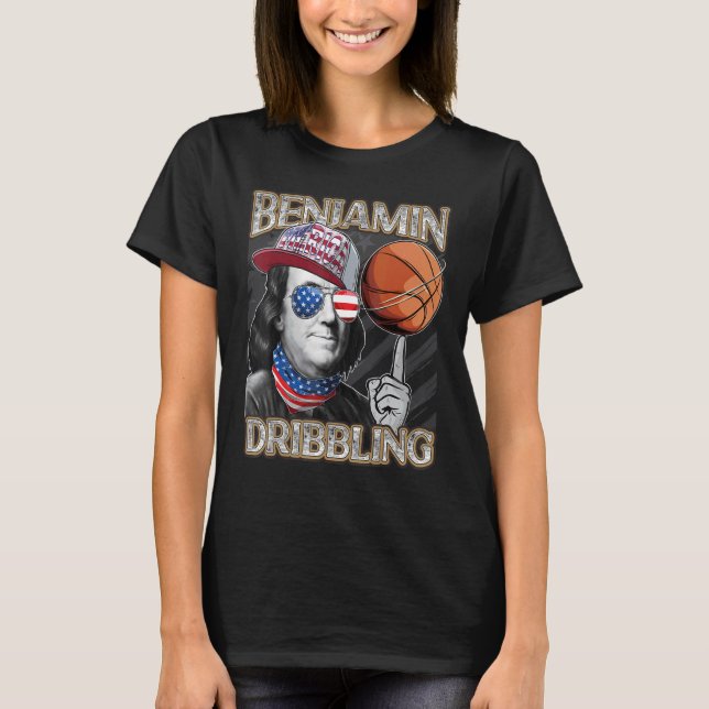 Camiseta Franklin Benjamin Dribbling Basketball Patriótico  (Anverso)