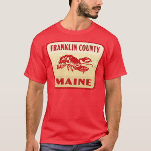 Camiseta Franklin County Maine Retro Badge Tan